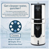 Crown Berkey with Stainless Steel Water View Spigot - Choice Water Filters