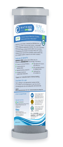 CTO®- KX Matrikx™ Chlorine Taste & Odor Water Filter  cartridge 2.5"X10"
